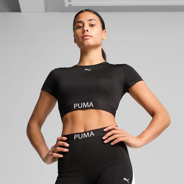 PUMA Strong Crop T-Shirt Sort