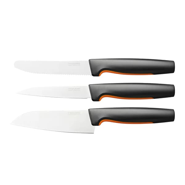 Fiskars Functional Form Kökknivset 3 delar Svart
