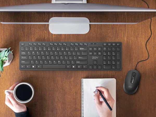 ZOY ZMS08 sort ergonomisk mus