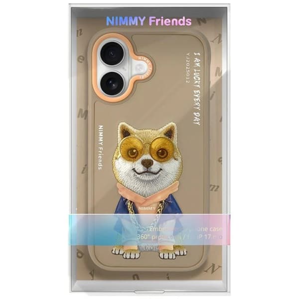 Nimmy lasit cool dog iPhone 17 beige