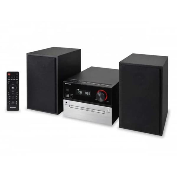 Sunstech Microanlæg sort med Bluetooth v5.3 og digital FM-tuner