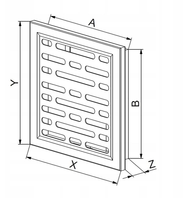 Awenta MN01B ventilationsgitter hvid