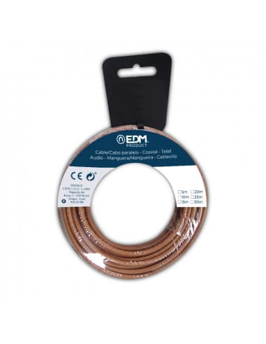 EDM 28602 parallelgrænsefladekabel brun 25m