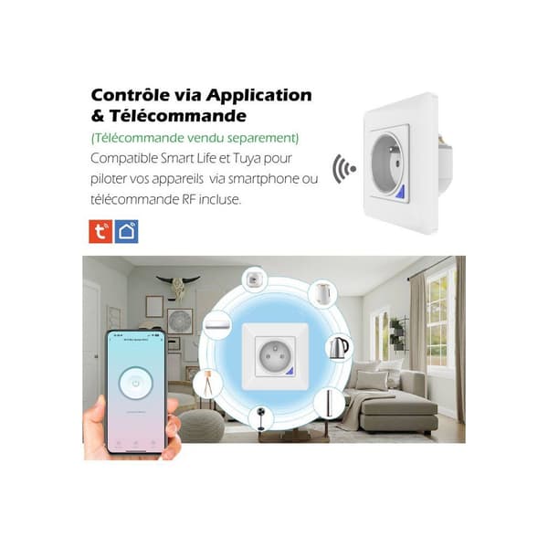 kyf plug-004 smart plug wifi 3000W med energimonitorering