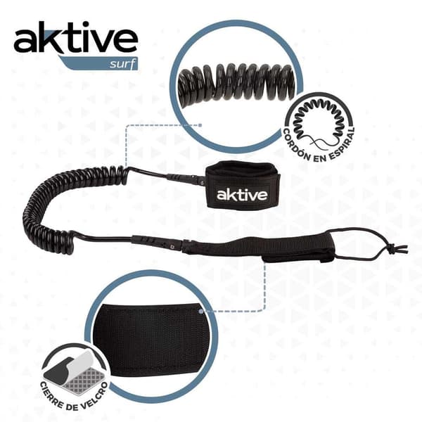 Aktive leash paddle surf spiral sort
