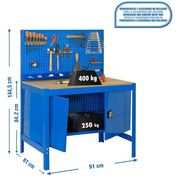 Simonrack bt2 cabinet 900 blå/trä