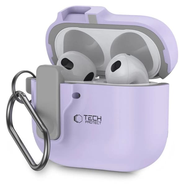 Tech-Protect Slim Hook Etui til AirPods 4 Lilla