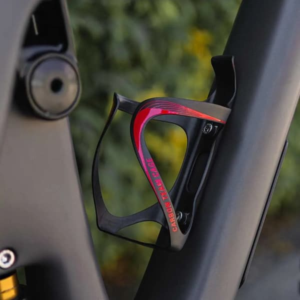 Lezyne Carbon Team Cage Sort/Rød