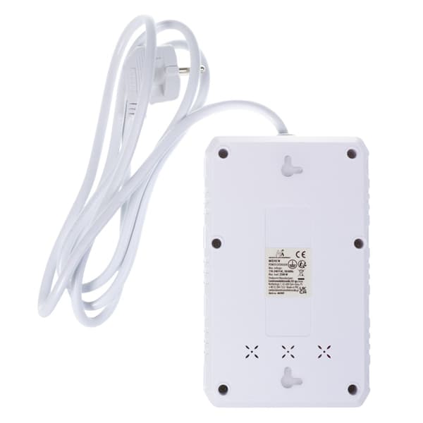 Mac-Lean mce392 strømstik 4 stik 3 USB 2500W 1.5m hvid