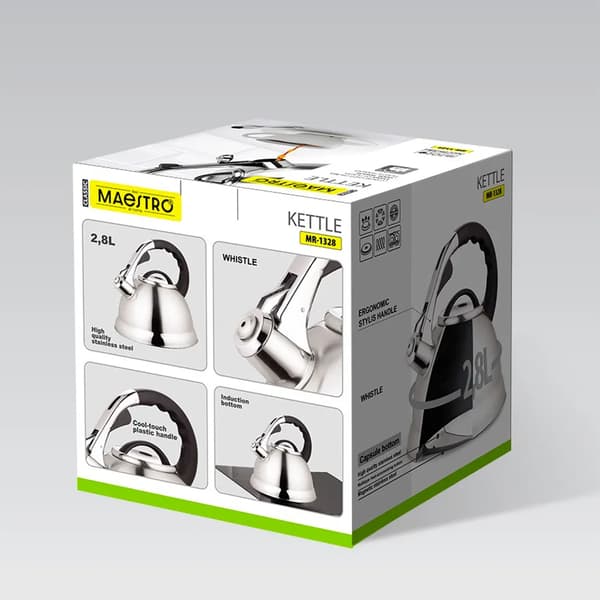 Maestro MR-1328 Elkedel 2.8L Sølv/Sort