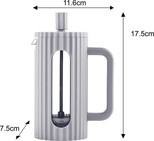 Klausberg kb-7742 fransk press 350ml grå
