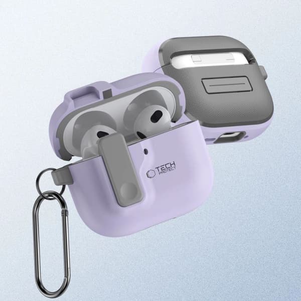 Tech-Protect Slim Hook Etui til AirPods 4 Lilla