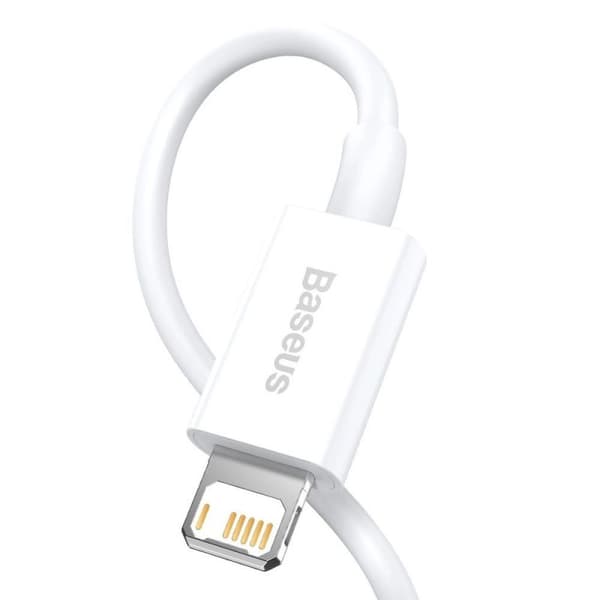 Baseus calys-b02 USB til Lightning-kabel 2.4A 1.5m hvid