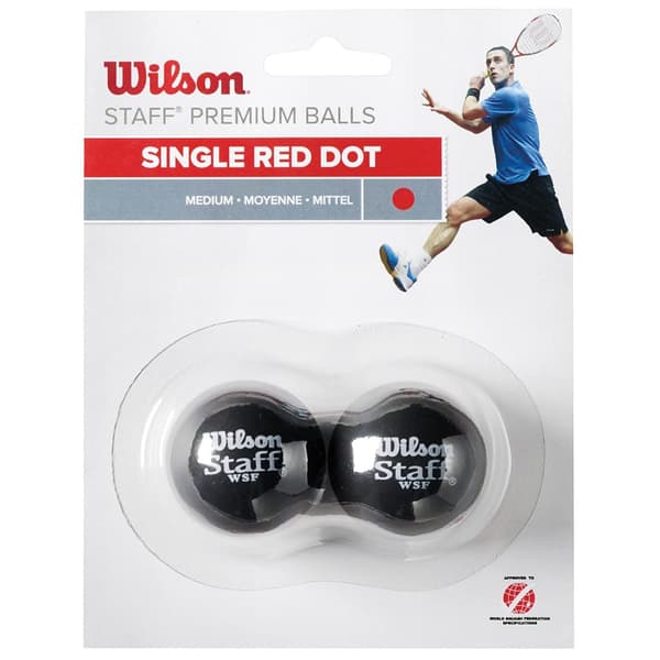 Wilson Staff Squash Red Dot 2 Pack Bold