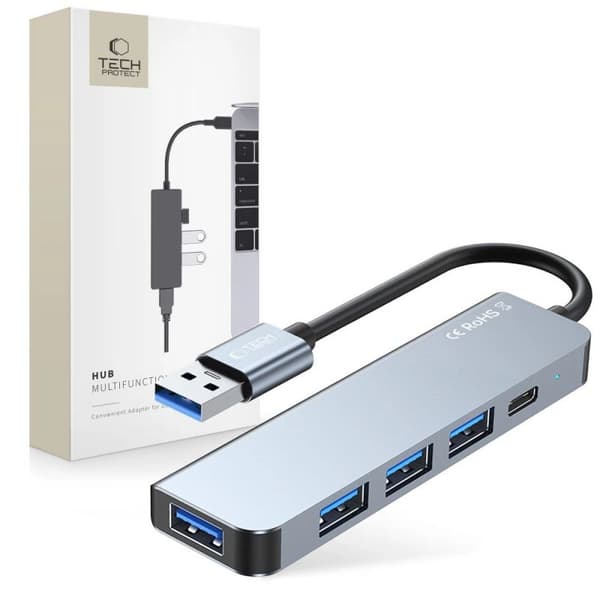 Tech-Protect v0-hub USB-hub 5in1 Gray