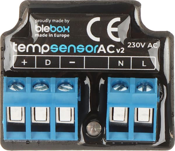 BleBox tempsensorac sort temperaturføler med 1 m vandtæt probe