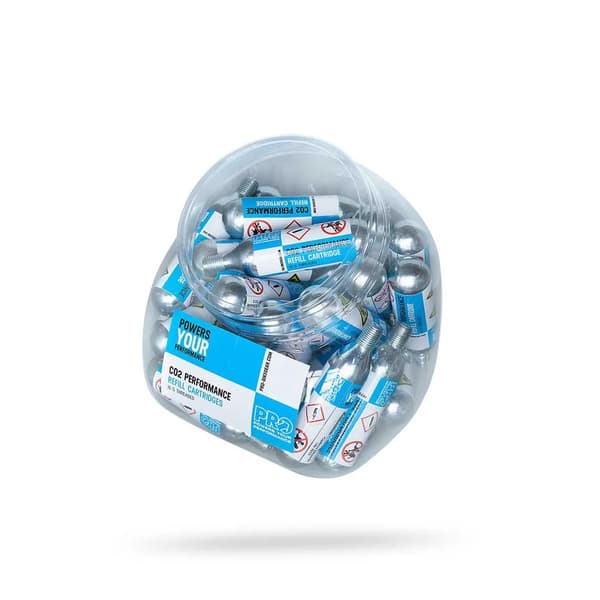 PRO CO2 cartridge 25g 18-pack Vit/Blå