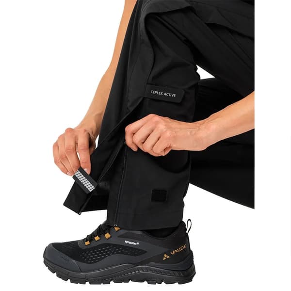 Vaude Yaras Rain Zip Pants Sort