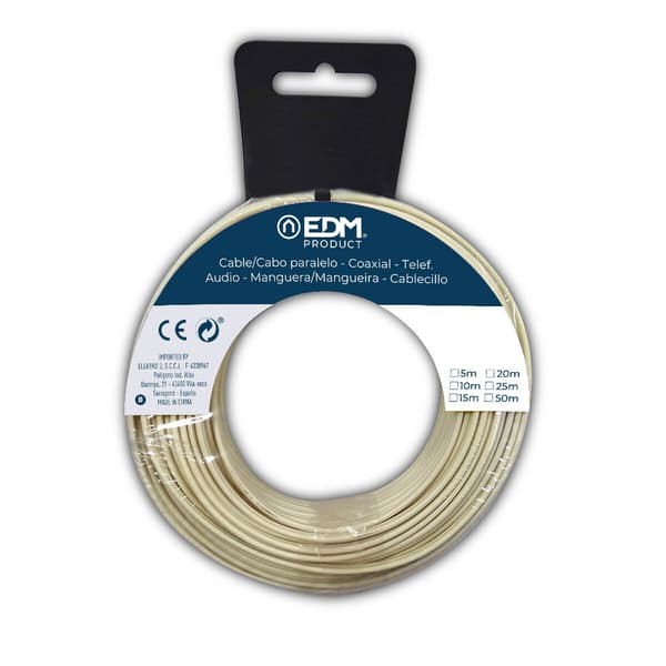EDM Câble Téléphonique 15m blanc
