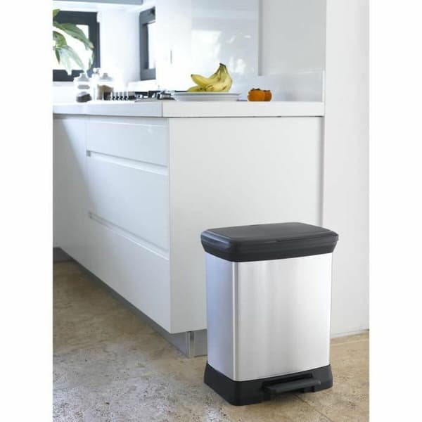 Curver Poubelle Deco 30 L argenté