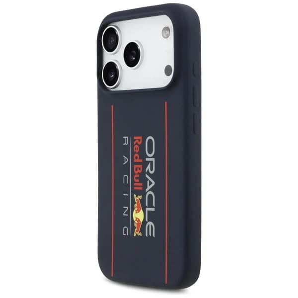 Red Bull oversize vertical logo silikonfodral MagSafe i navy blå