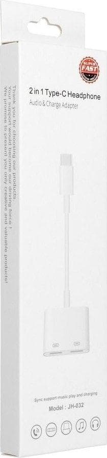 oem Adapter HF/Audio Sort med To USB-C porte