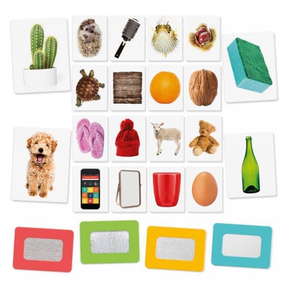 Head Flashcards Tactile Montessori - Multifarvet