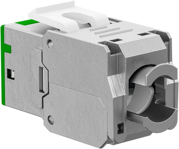 Wentronic keystone module rj45 cat 6a stp slim grön