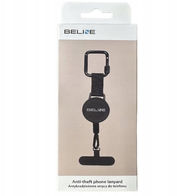 Beline lanyard varkaudenesto musta 60cm
