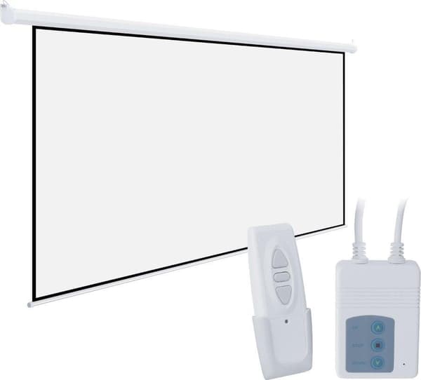 Art ART ELECTRIC SCREEN 92 tommer hvid mat med sort ram