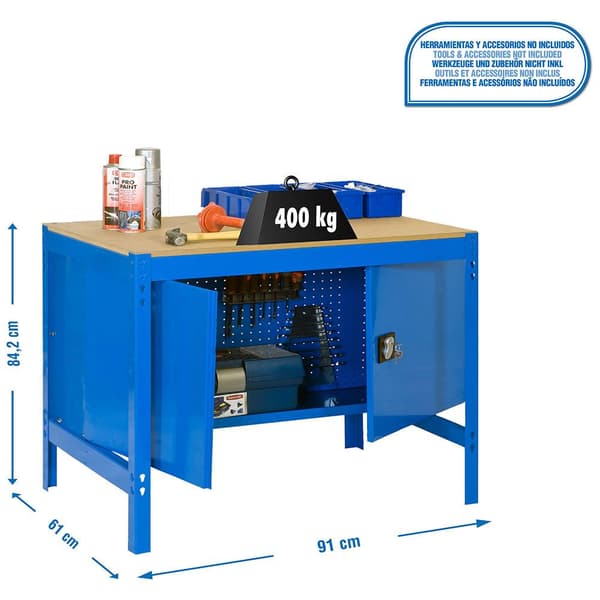 Simonrack bt0 cabinet 900 blå/træ