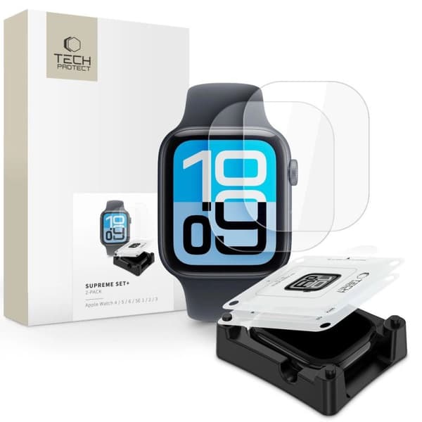 Tech-Protect Supreme Set+ hydrogel film Clear 2-pack til Apple Watch 40mm