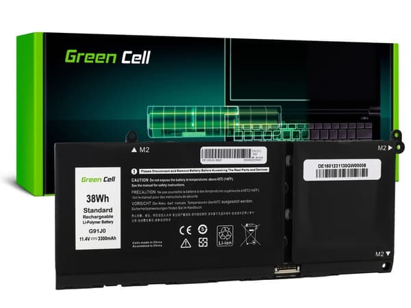Green Cell g91j0 3300mAh sort laptopbatteri