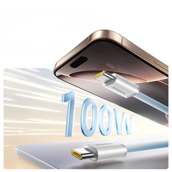 Baseus Dynamic 4 Pro USB-C kabel 100W blå