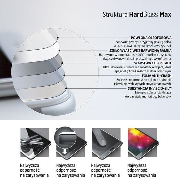 3MK Hardglass Max skærmbeskyttelse 9H sort