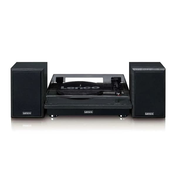 Lenco LS-100BK Bluetooth-levysoitin kahdella kaiuttimella