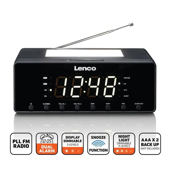 Lenco CR-540BK sort radio vækkeur