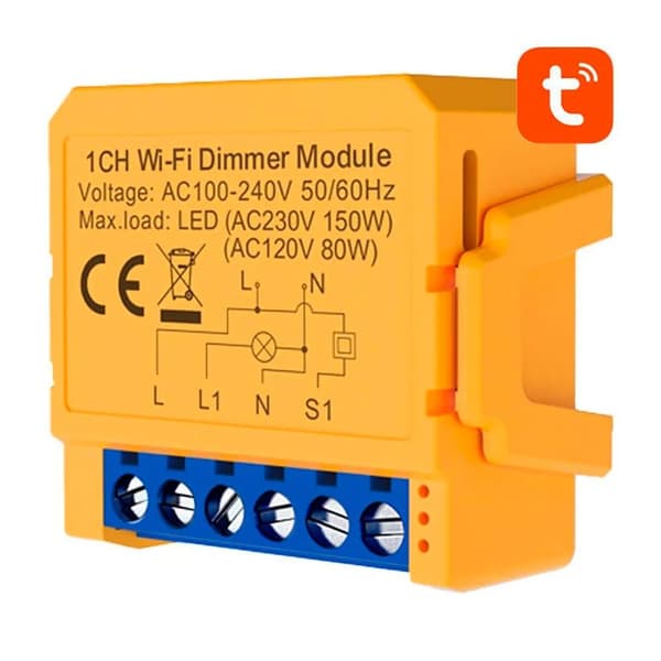 Avatto DMS16-2 smart switch med WiFi-kontrol, Orange