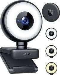 Wemiss CM-A2 Stream Webcam HD med cirkulær belysning og CMOS-sensor