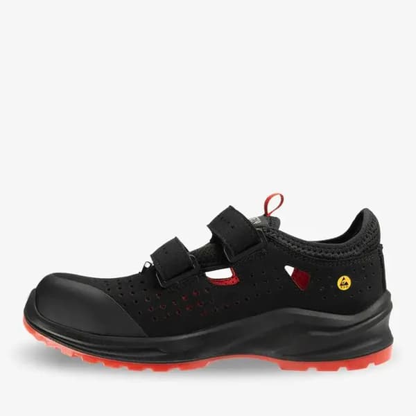 Safety Jogger Modulo S1PS sikkerhedssandaler Sort/Rød
