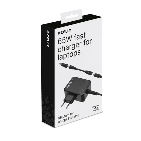 Celly TCTIPS65WBK 65 W USB-C oplader sort