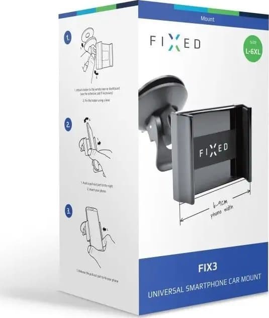 Fixed fix3 telefonholder sort 60-90mm