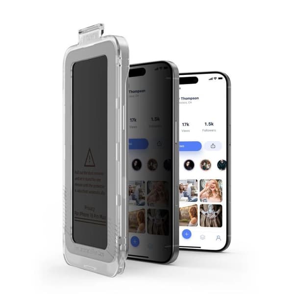 Tech-Protect Quick Set Spy+ Privacy Glass 2-pack för iPhone 16 Pro