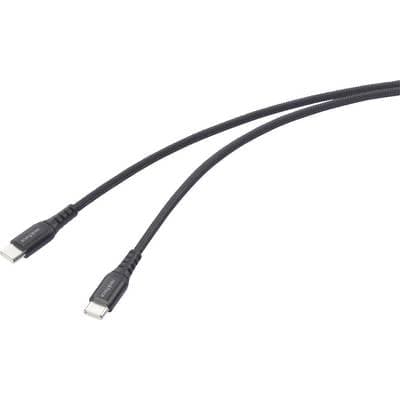 Renkforce rf-6872330 USB-C kabel 1m sort