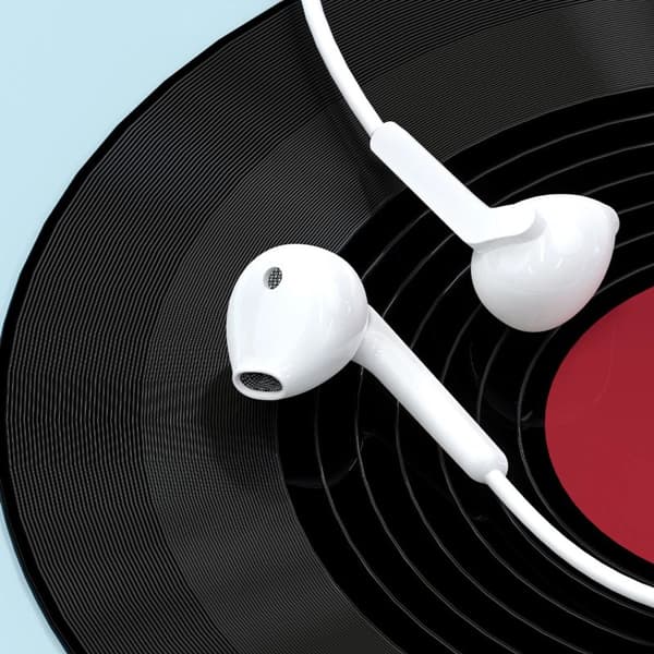 Dudao x3 in-ear hörlurar USB-C vit