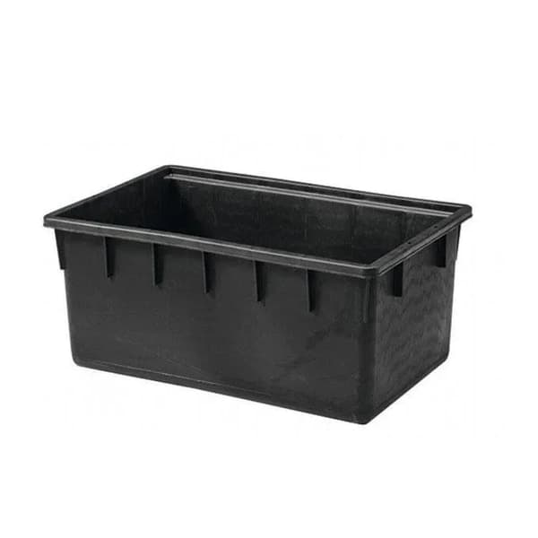 Stefanplast rektangulär tub svart 94x63x57 cm