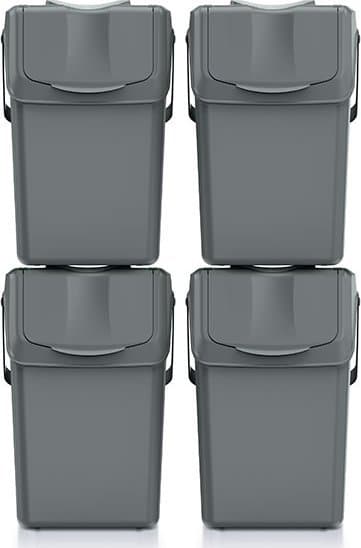 Prosperplast sortibox genbrugsbeholder 4x25l grå