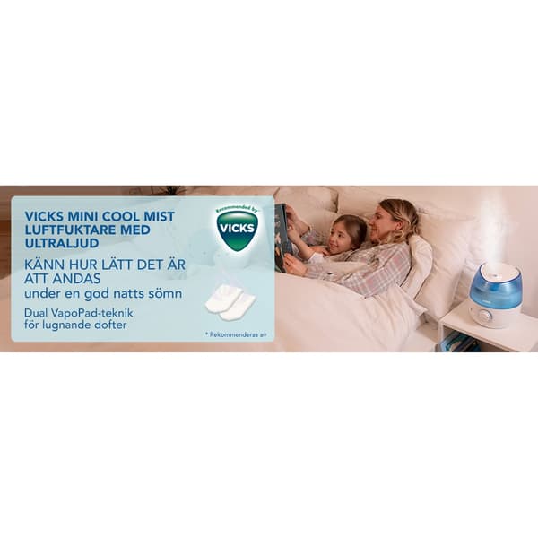 Vicks vul525 Mini Cool Mist Humidifier 1.8L Vit