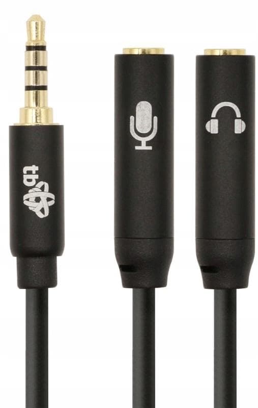 tb mini jack adapter 3.5mm svart 30cm
