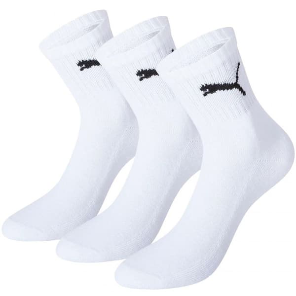 PUMA short crew strumpor vit 3-pack